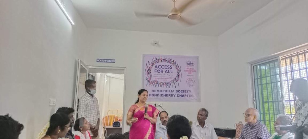 “Access for All” talk, Hemophilia Society, Puducherry chapter